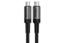 طراحی کابل شارژ USB باسئوس Type-C به Type-C مدل Cafule 10Gbps با طول 2 متر