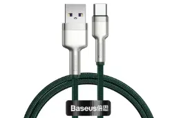 کابل شارژ USB باسئوس USB به Type-C مدل Cafule Metal 40w با طول 0.25 متر مشکی