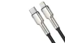 کانکتور کابل شارژ USB باسئوس Type-C به Lightning مدل Cafule Metal با طول 2 متر