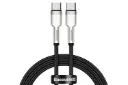 کابل شارژ USB باسئوس Type-C به Type-C مدل Cafule Metal با طول 1 متر مشکی