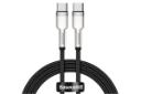 کابل شارژ USB باسئوس Type-C به Type-C مدل Cafule Metal با طول 2 متر مشکی