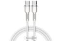 کابل شارژ USB باسئوس Type-C به Type-C مدل Cafule Metal با طول 2 متر سفید