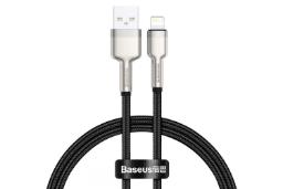 کابل شارژ USB باسئوس USB به Lightning مدل Cafule Metal با طول 0.25 متر مشکی