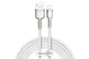 کابل شارژ USB باسئوس USB به Lightning مدل Cafule Metal با طول 2 متر سفید