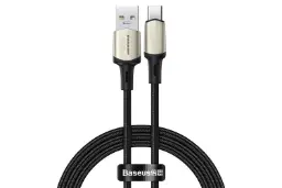 کابل شارژ USB باسئوس USB به Type-C مدل Cafule Support VOOC با طول 1 متر مشکی