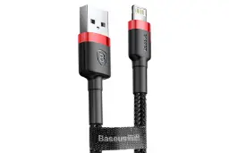 کانکتور کابل شارژ USB باسئوس USB به Lightning مدل Cafule با طول 3 متر