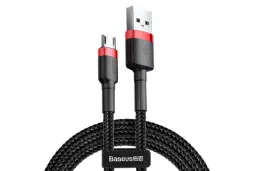 طول کابل شارژ USB باسئوس USB به Micro-USB مدل Cafule با طول 1 متر