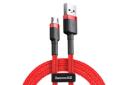 طول کابل شارژ USB باسئوس USB به Micro-USB مدل Cafule با طول 2 متر
