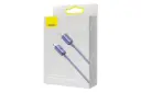جعبه کابل شارژ USB باسئوس Type-C به Lightning مدل Crystal Shine با طول 1.2 متر