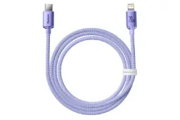 کانکتور کابل شارژ USB باسئوس Type-C به Lightning مدل Crystal Shine با طول 1.2 متر
