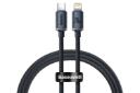 طول کابل شارژ USB باسئوس Type-C به Lightning مدل Crystal Shine با طول 2 متر