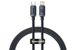 طول کابل شارژ USB باسئوس Type-C به Lightning مدل Crystal Shine با طول 2 متر