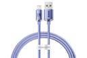 کانکتور کابل شارژ USB باسئوس USB به Lightning مدل Crystal Shine با طول 2 متر