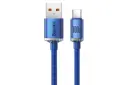کابل شارژ USB باسئوس USB به Type-C مدل Crystal Shine با طول 1.2 متر آبی
