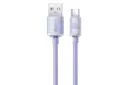 کابل شارژ USB باسئوس USB به Type-C مدل Crystal Shine با طول 1.2 متر بنفش