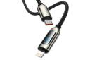 کانکتور کابل شارژ USB باسئوس Type-C به Lightning مدل Display Fast Charging 20w با طول 1 متر