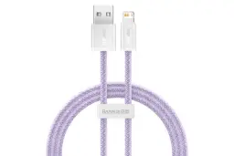 کانکتور کابل شارژ USB باسئوس USB به Lightning مدل Dynamic با طول 1 متر
