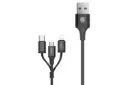 کانکتور کابل شارژ USB باسئوس USB به Type-C+Micro-USB+Lightning مدل Excellent 3-in-1 با طول 1.2 متر