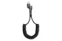 کابل شارژ USB باسئوس USB به Type-C مدل Baseus Fish Eye Spring با طول 1 متر مشکی