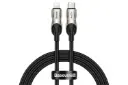 کابل شارژ USB باسئوس Type-C به Lightning مدل Fish Eye با طول 1 متر مشکی