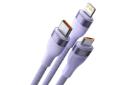کانکتور کابل شارژ USB باسئوس USB/Type-C به Type-C+Micro-USB+Lightning مدل Flash II با طول 1.2 متر