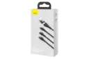 جعبه کابل شارژ USB باسئوس USB/Type-C به Type-C+Micro-USB+Lightning مدل Flash با طول 1.2 متر
