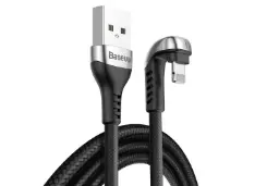 کابل شارژ USB باسئوس USB به Lightning مدل Green U-shaped lamp با طول 2 متر مشکی