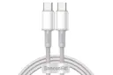 کانکتور کابل شارژ USB باسئوس Type-C به Type-C مدل High Density Braided 100w با طول 2 متر