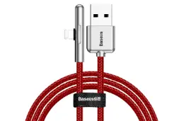 کابل شارژ USB باسئوس USB به Lightning مدل Iridescent Lamp با طول 1 متر قرمز