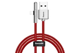 کابل شارژ USB باسئوس USB به Lightning مدل Iridescent Lamp با طول 2 متر قرمز