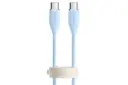 کابل شارژ USB باسئوس Type-C به Type-C مدل Jelly Liquid Silica Gel با طول 2 متر آبی
