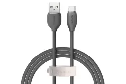کابل شارژ USB باسئوس USB به Type-C مدل Jelly Liquid Silica Gel با طول 2 متر مشکی