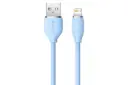 کابل شارژ USB باسئوس USB به Lightning مدل Jelly Liquid Silica Gel با طول 2 متر آبی