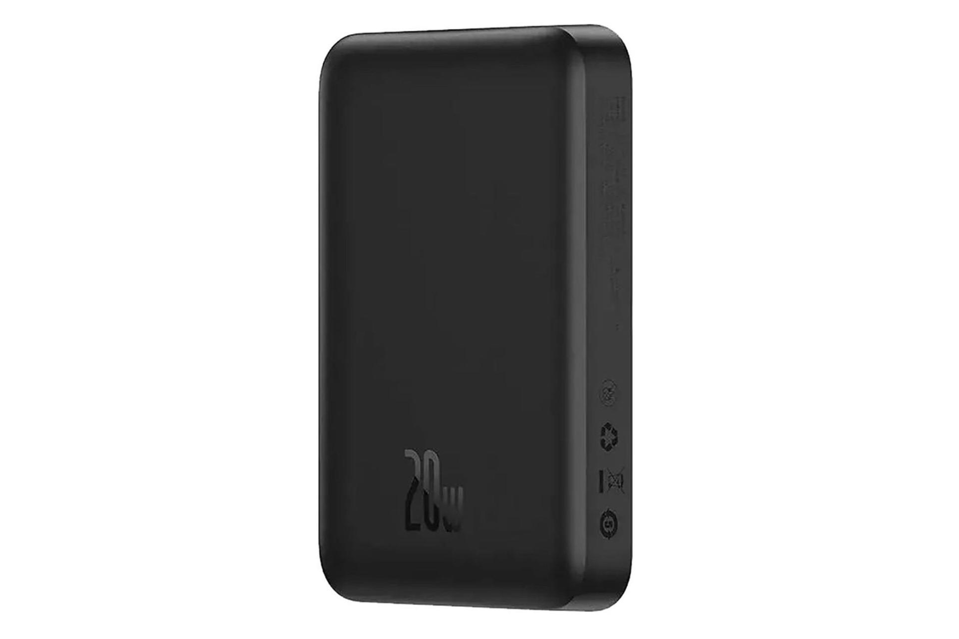 نیمرخ راست پاور بانک باسئوس Magnetic Mini PPCX030001 با ظرفیت 10000 میلی‌آمپر ساعت