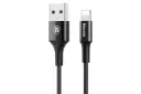 کابل شارژ USB باسئوس USB به Lightning مدل Mirror Metal Design با طول 1 متر مشکی