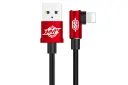 کابل شارژ USB باسئوس USB به Lightning مدل MVP Elbow با طول 1 متر قرمز