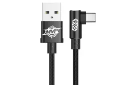 کابل شارژ USB باسئوس USB به Type-C مدل MVP Elbow با طول 1 متر مشکی