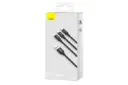 جعبه کابل شارژ USB باسئوس USB به Type-C+Micro-USB+Lightning مدل Rapid 3-in-1 با طول 1.2 متر