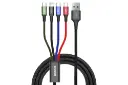 کابل شارژ USB باسئوس USB به 2xType-C+Micro-USB+Lightning مدل Rapid با طول 1.2 متر