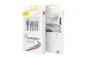 جعبه کابل شارژ USB باسئوس USB به Type-C+Micro-USB+2xLightning مدل Rapid با طول 1.2 متر