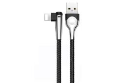 کابل شارژ USB باسئوس USB به Lightning مدل Sharp-Bird با طول 1 متر مشکی
