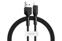 کابل شارژ USB باسئوس USB به Lightning مدل Silica Gel با طول 1 متر مشکی