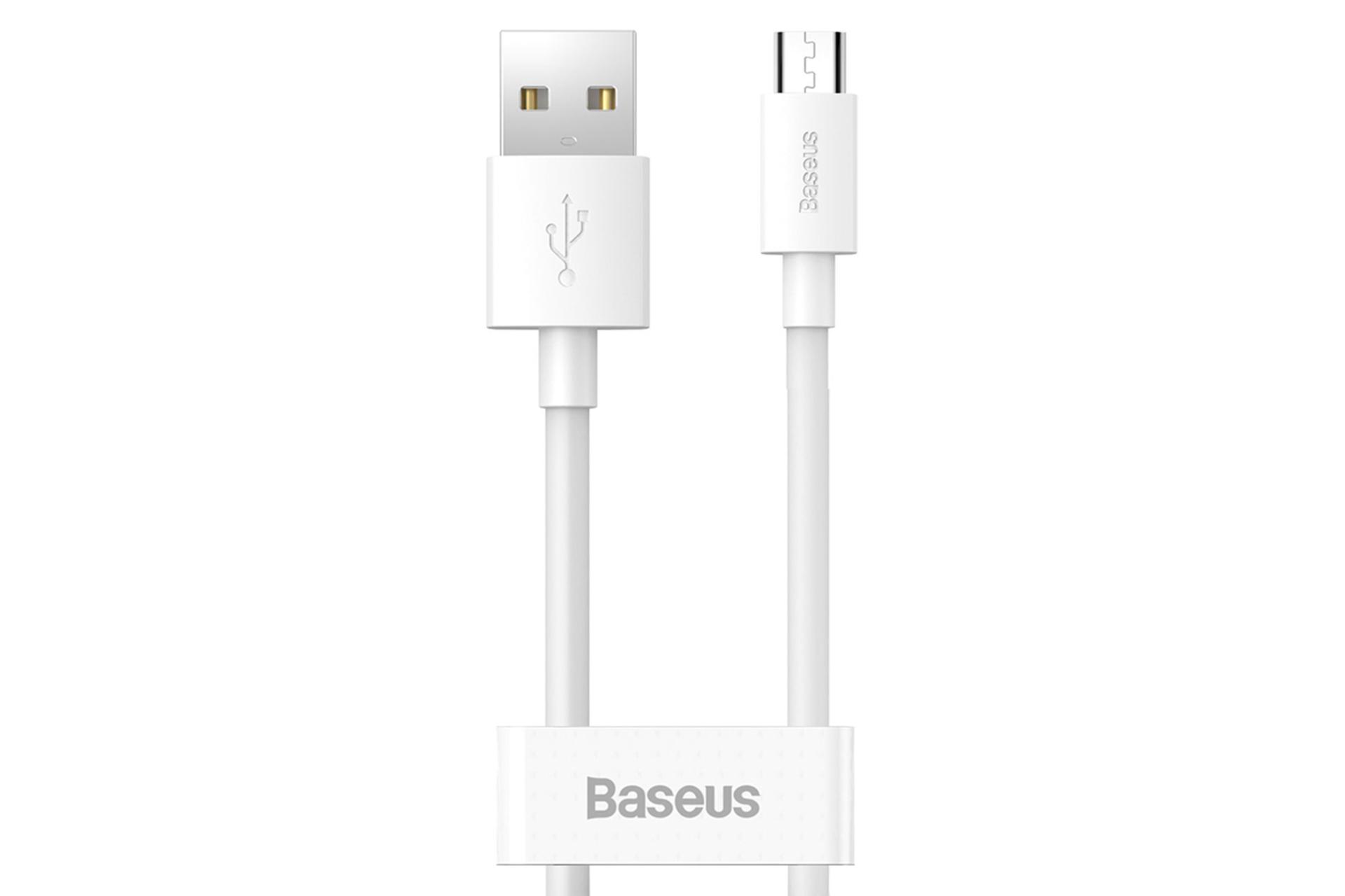 کانکتور کابل شارژ USB باسئوس USB به Micro-USB مدل Simple Wisdom با طول 1.5 متر