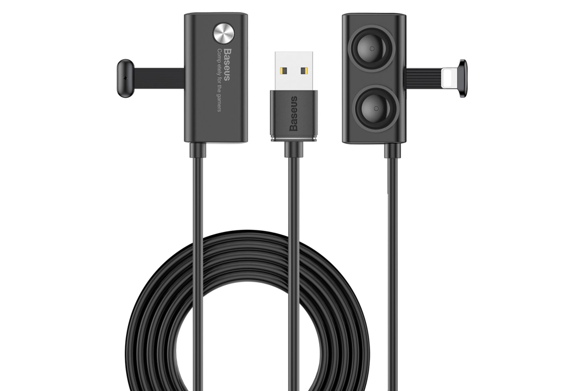 طراحی کابل شارژ USB باسئوس USB به Lightning مدل Suction Cup با طول 1 متر