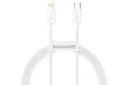 کابل شارژ USB باسئوس Type-C به Lightning مدل Superior با طول 1 متر سفید