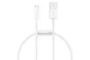 کابل شارژ USB باسئوس USB به Lightning مدل Superior با طول 0.25 متر سفید