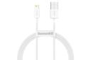کابل شارژ USB باسئوس USB به Lightning مدل Superior با طول 1.5 متر سفید