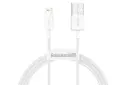 کابل شارژ USB باسئوس USB به Lightning مدل Superior با طول 1 متر سفید