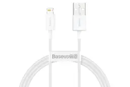 کابل شارژ USB باسئوس USB به Lightning مدل Superior با طول 2 متر سفید