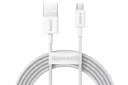 کابل شارژ USB باسئوس USB به Micro-USB مدل Superior با طول 2 متر سفید